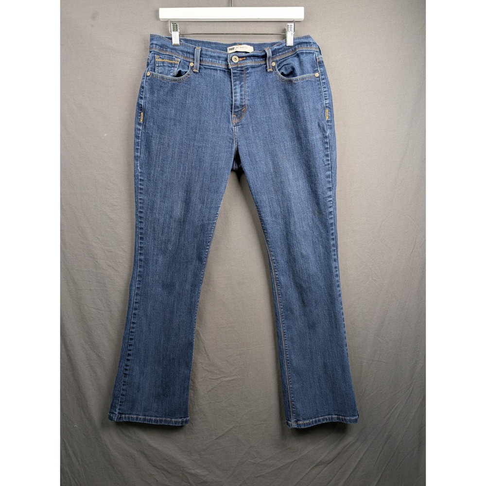 Levis 515 Bootcut Jeans Womens 14M‎ Blue Denim Stretch Flap Pocket Mid Rise